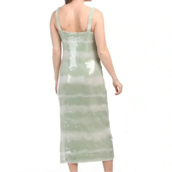 Caroline Costas Sage sequin midi open slit dress - Picture 2 of 13